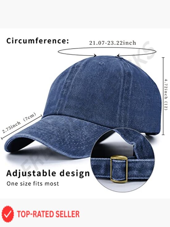 Unisex Vintage Washed Distressed Baseball Cap, Retro Adjustable Dad Hat for Men main image 3
